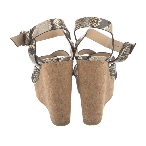 Jimmy Choo Snakeskin Portia Wedges Espadrilles - Picture 4 of 10